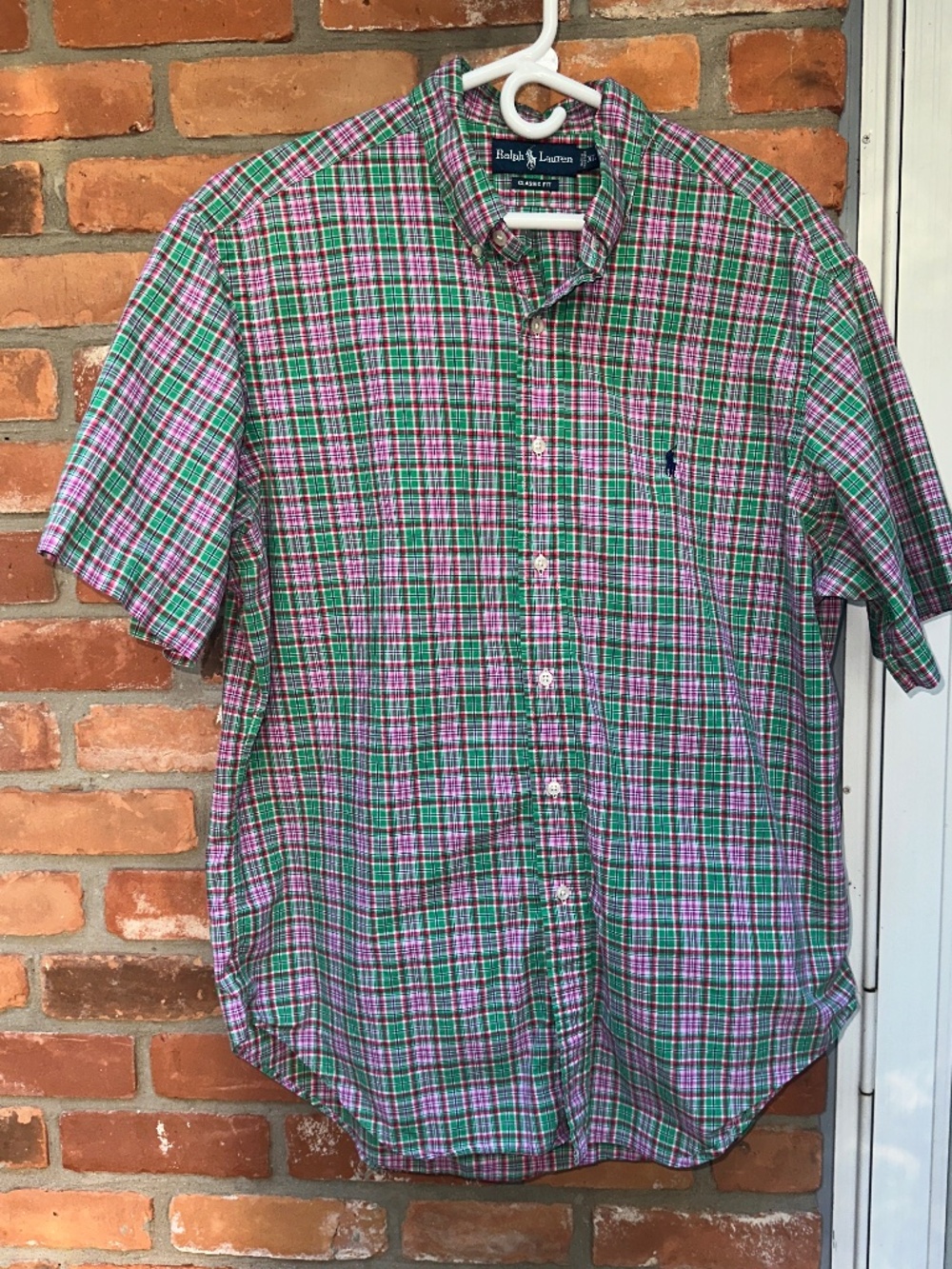 Ralph Lauren Short Sleeve Plaid Shirt XL